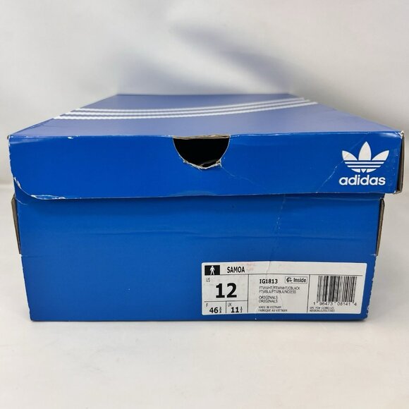 Adidas Originals Samoa Shoes Triple White Men's Size 12 - Picture 8 of 8